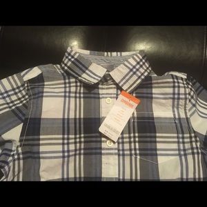 Gymboree Black & White Plaid Button Down
